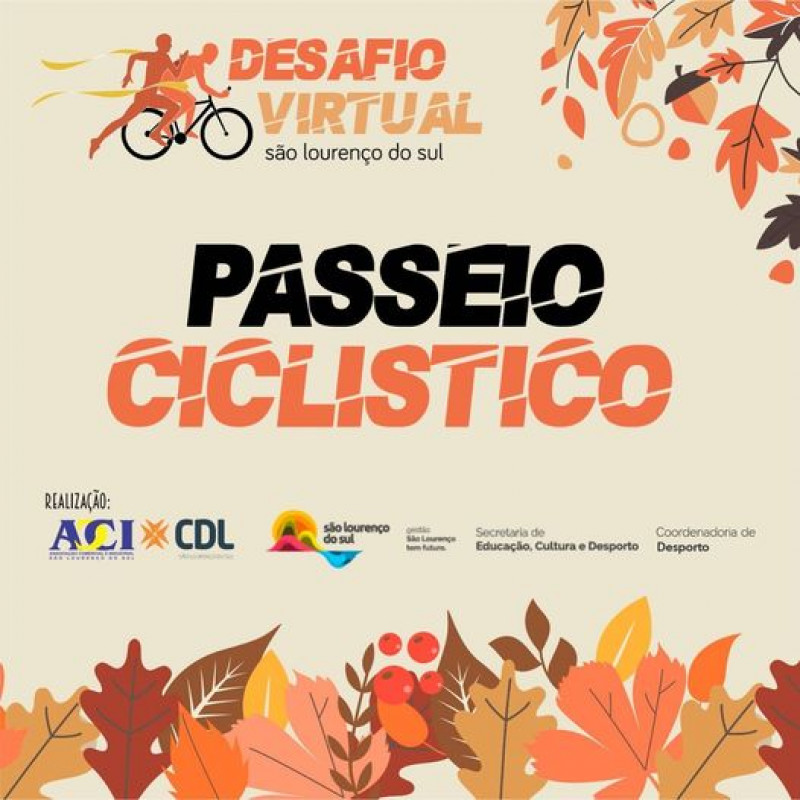 PASSEIO CICLÍSTICO DIA 10 DE AGOSTO