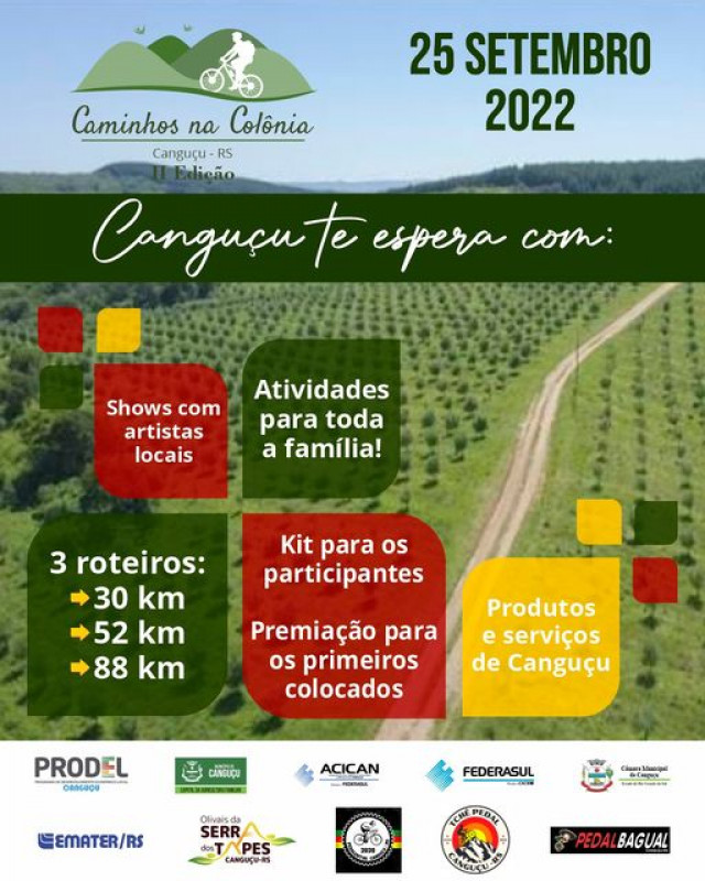 CICLOTURISMO CAMINHOS NA COLÔNIA